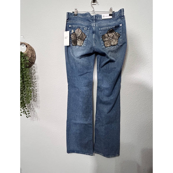 7 For All Mankind Maribel Original Bootcut Beaded floral Size 28 NWT $278 - Picture 4 of 10